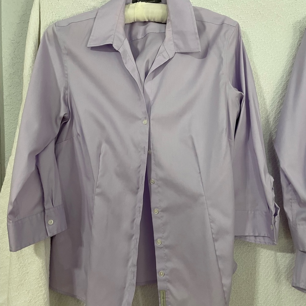 2 Eddie Bauer wrinkle resistant button down 3/4 length sleeve shirts - Picture 10 of 14